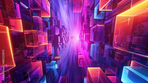 3D abstract business background