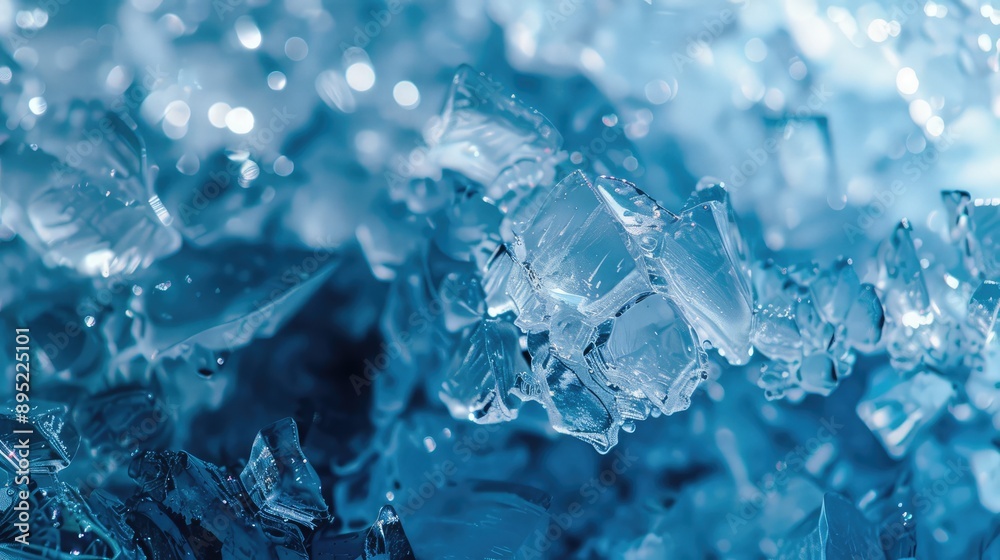 Abstract blue ice background. Ai generation Abstract blue ice background. Ai generation