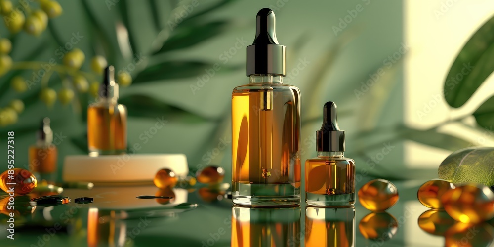 Cosmetic oil concept. Ai generation Cosmetic oil concept. Ai generation