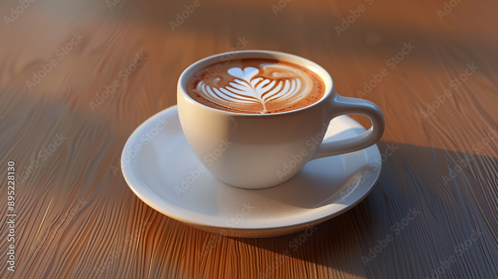 A Cup of Cappuccino Coffee Drink Aspect 16:9 A Cup of Cappuccino Coffee Drink Aspect 16:9