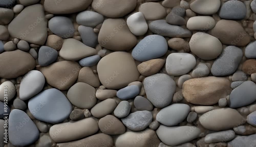 Round smooth Stones embedded Pebbles wall Round smooth Stones embedded Pebbles wall