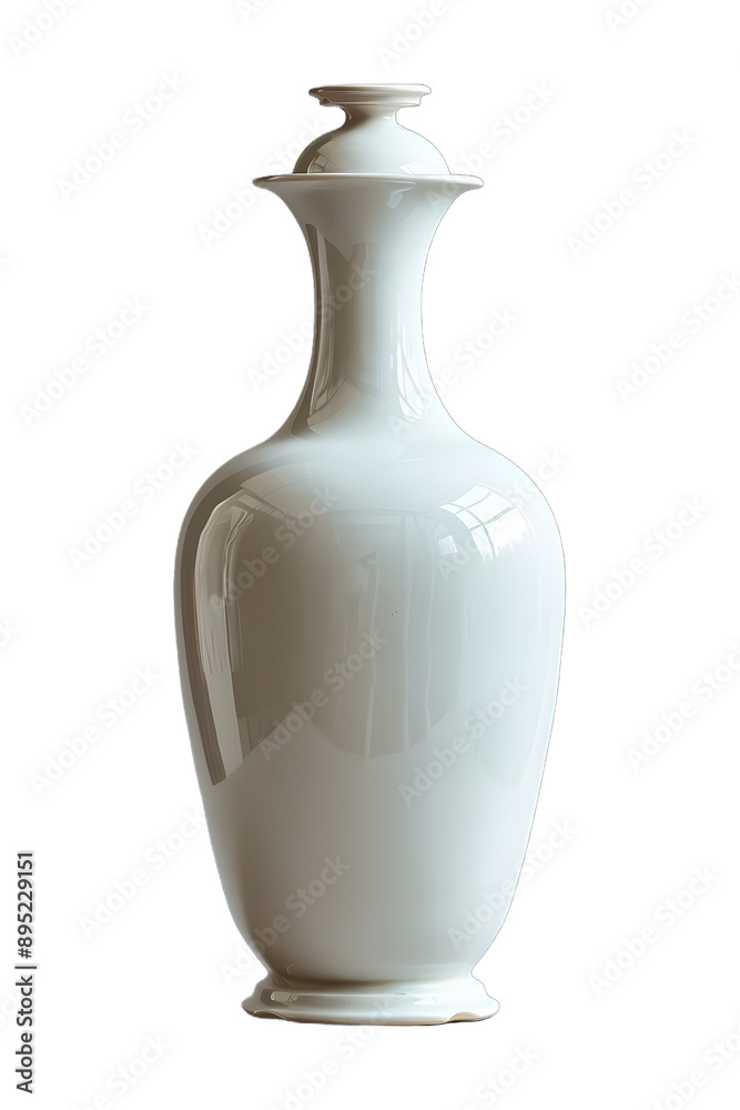 [Transparent Background PNG]Elegant White Porcelain Vase