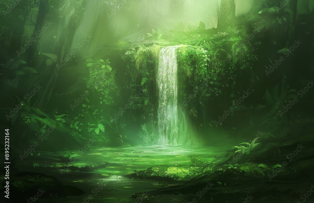 Mysterious forest, lost in the moors, damp and damp Mysterious forest, lost in the moors, damp and damp
