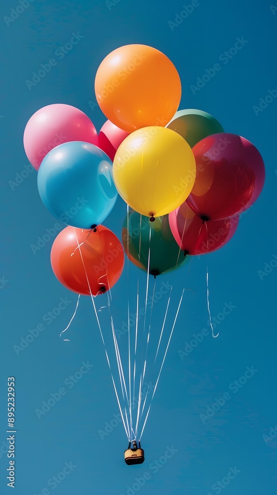 Colorful Balloons Flying in the Sky Colorful Balloons Flying in the Sky