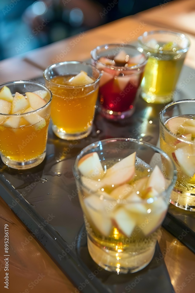 Apple Cider Shots with Various Flavors Apple Cider Shots with Various Flavors