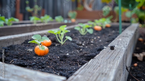 pumpkin seeds in raised beds generative ai