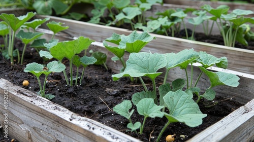 pumpkin seeds in raised beds generative ai