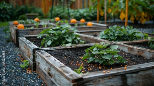 pumpkin seeds in raised beds generative ai