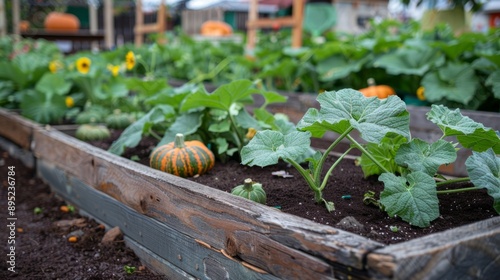 pumpkin seeds in raised beds generative ai