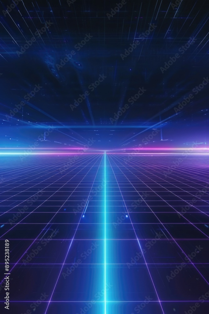 City at night with bright neon lights, ideal for urban or tech-related themes City at night with bright neon lights, ideal for urban or tech-related themes