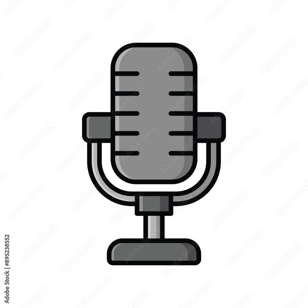 microphone icon vector design template simple and clean