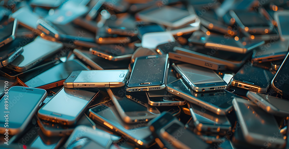A pile of old cell phones A pile of old cell phones