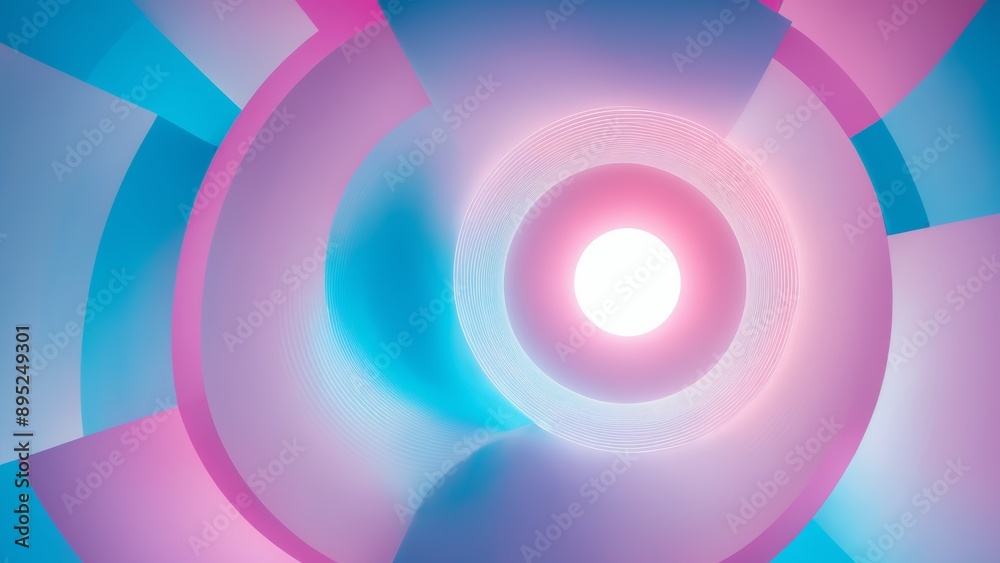 Abstract geometric art with blue and pink diagonal design, smooth gradient render Abstract geometric art with blue and pink diagonal design, smooth gradient render