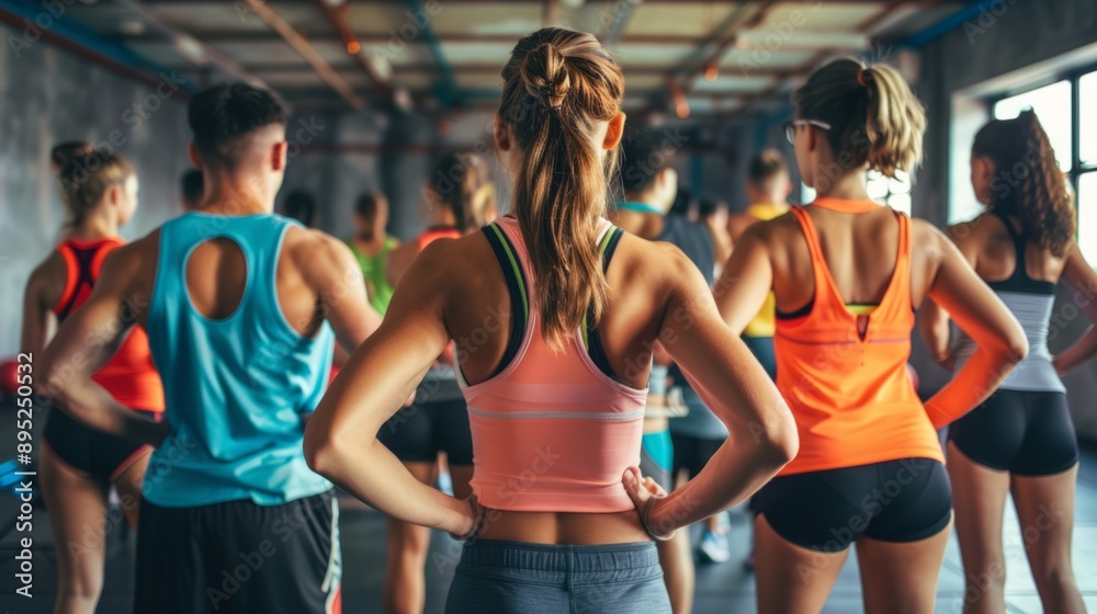 small group of people exercising together. generative ai small group of people exercising together. generative ai