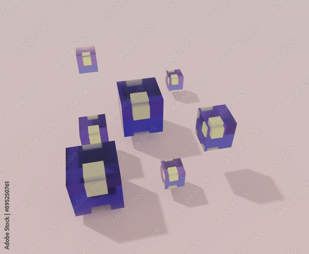 3D Ilustración material transparente 3D Ilustración material transparente