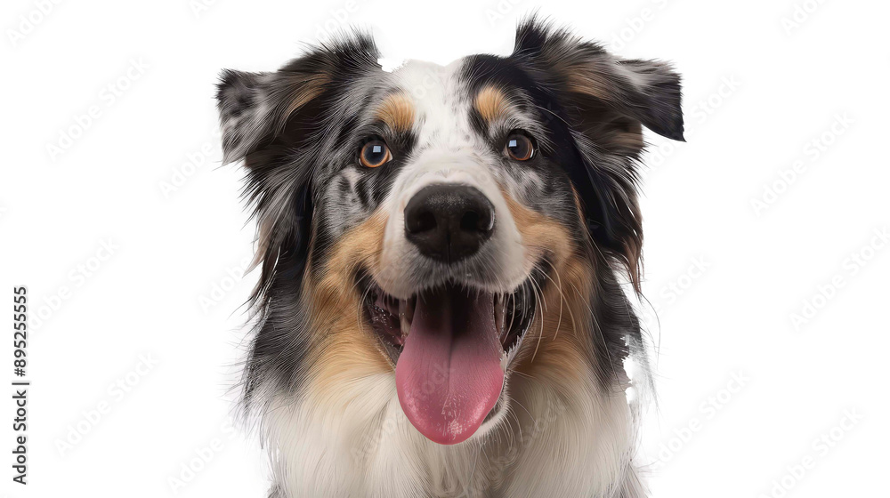 Smiling Australian Shepherd Dog Portrait Smiling Australian Shepherd Dog Portrait