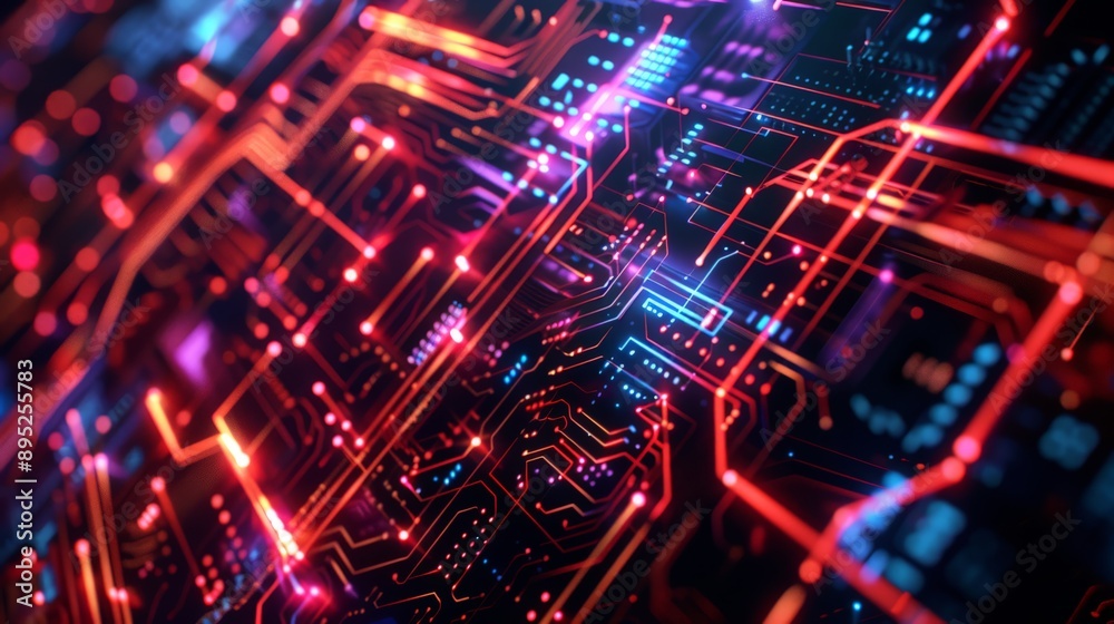 Fototapeta premium Circuit Board Technology Background.