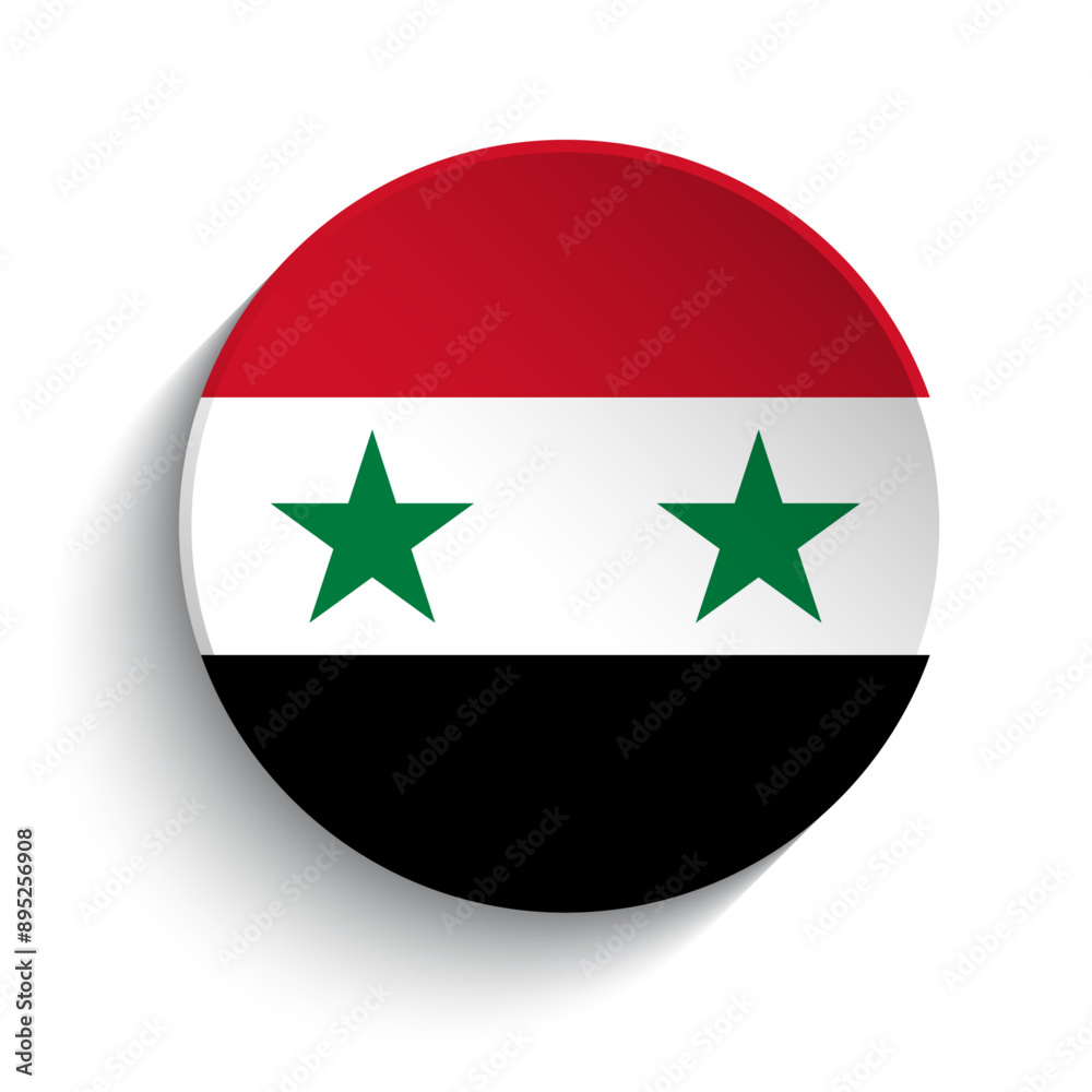 Fototapeta premium Syria flag button