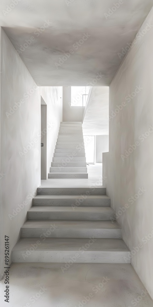 Fototapeta premium Minimalist Concrete Staircase Interior Design