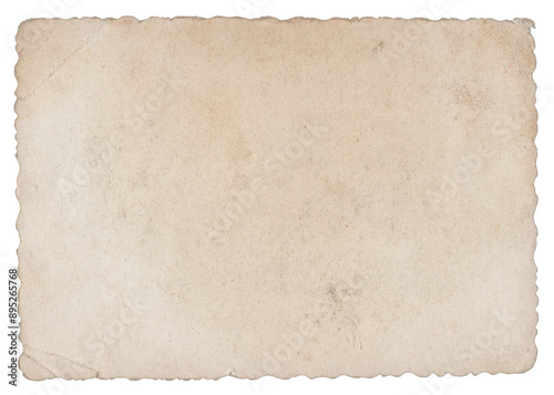 Vintage empty photo paper with dust on transparent background