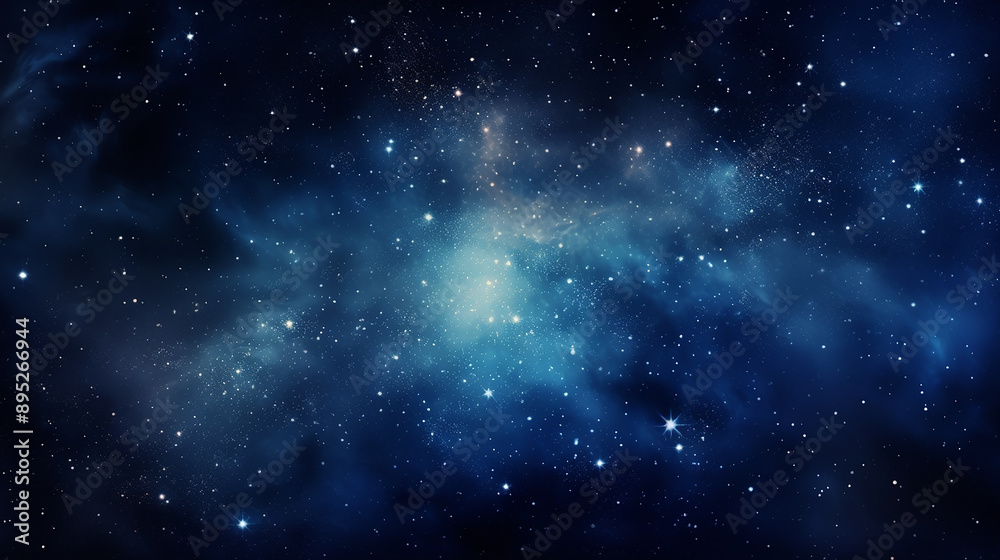 Naklejka premium Celestial Night Sky with Stars