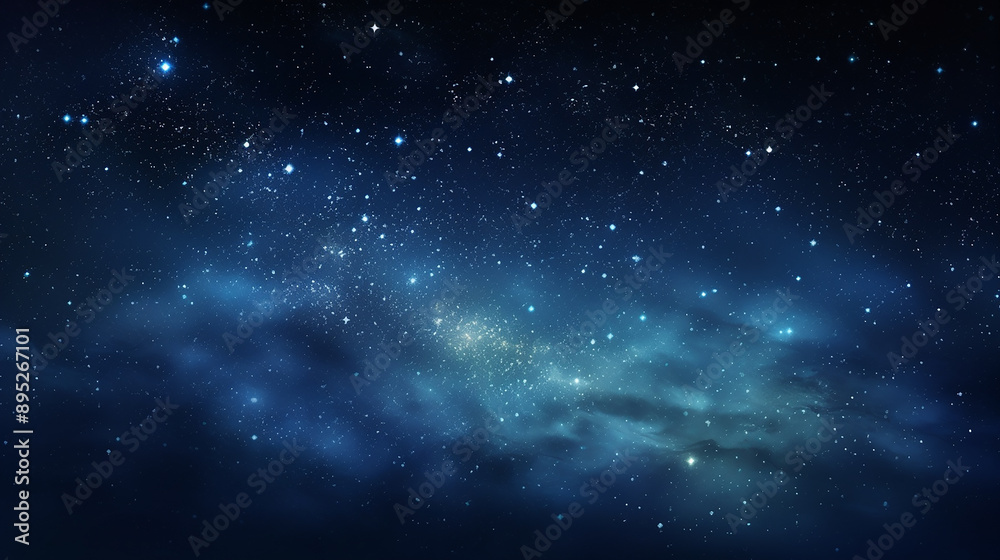 Naklejka premium Celestial Night Sky with Stars