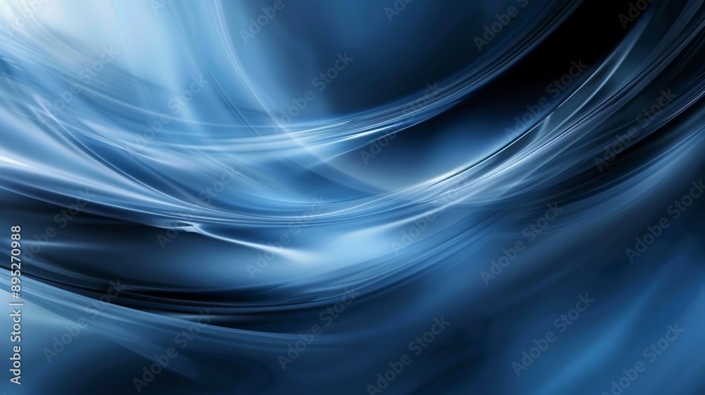 Captivating design of flowing blue waves with smooth lines evokes movement and energy, perfect for business, technology, or science projects Captivating design of flowing blue waves with smooth lines evokes movement and energy, perfect for business, technology, or science projects