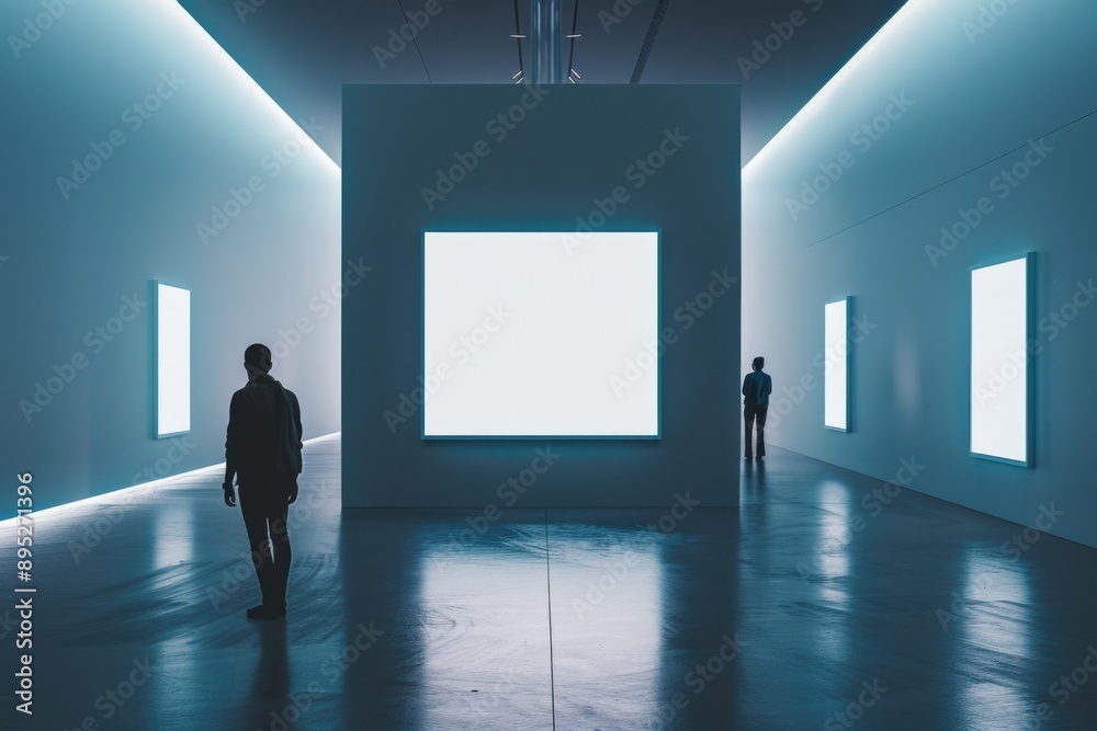 A person stands in a room filled with a large light source, providing ample brightness
