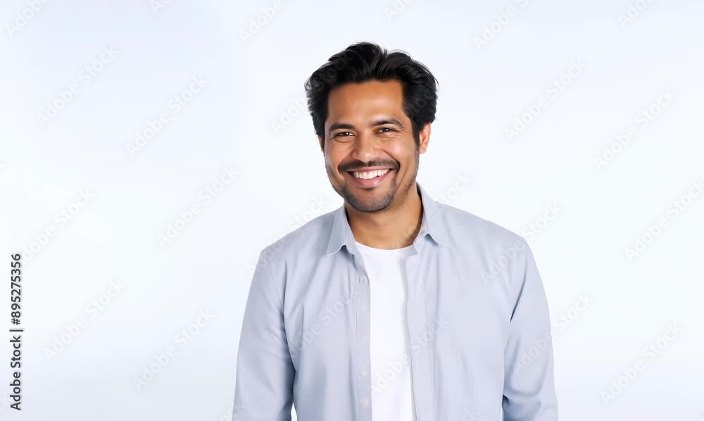 Portrait of a smiling asian man standing isolated over white background Portrait of a smiling asian man standing isolated over white background
