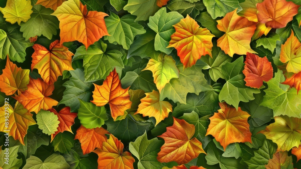 Background of seamless leaves Background of seamless leaves