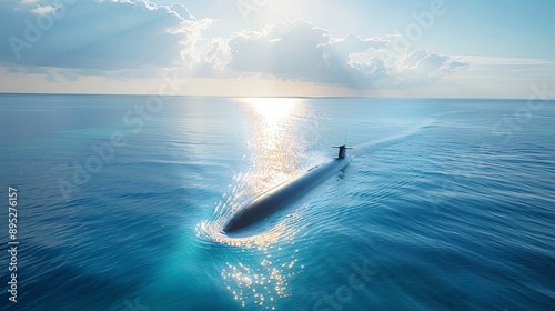 Aquatic immersible development in progress, advanced naval technology photo