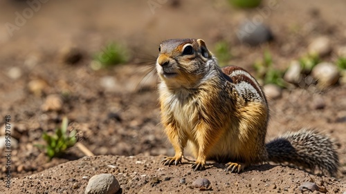 Columbia Ground Squirrel Urocitellus Columbianus Tourism Non Urban Little Animal Kingdom Background photo