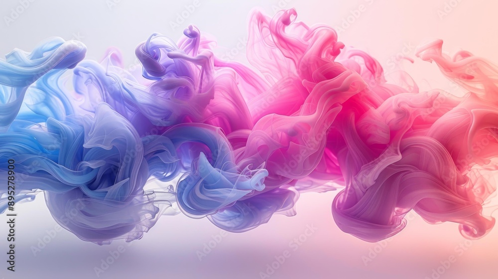 Flowing colorful smoke generative ai Flowing colorful smoke generative ai
