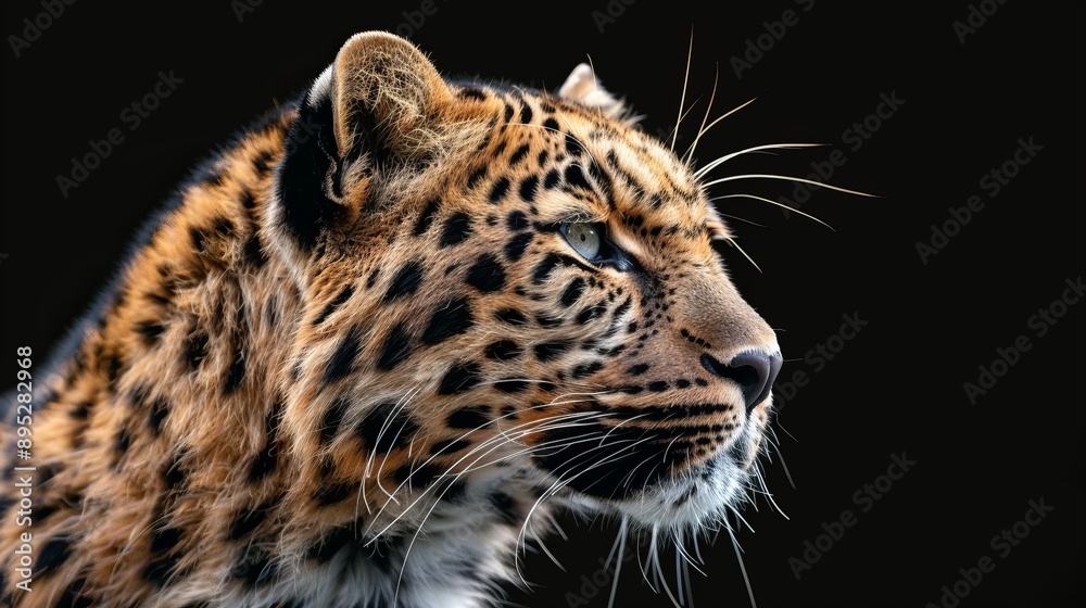 Naklejka premium close up of an Amur leopard