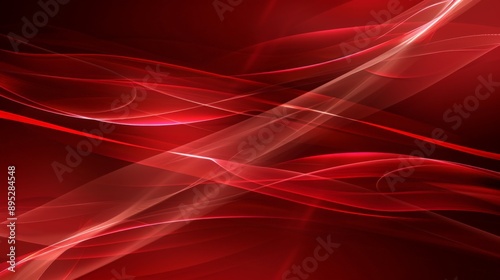 Modern wavy design on a vibrant red abstract background, perfect for creative projects, presentations, flyers, and websites. Stylish and romantic image for valentine's or christmas