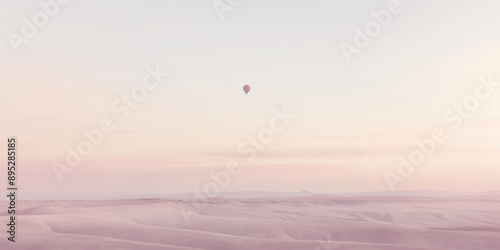 Wallpaper Mural A dreamy photo of a morning sky with a distant hot air balloon in the distance Torontodigital.ca