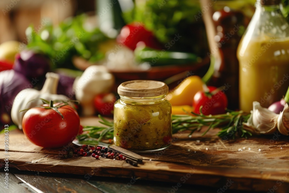 Farm-to-table vegetable spread, earthy tones, with copy space Farm-to-table vegetable spread, earthy tones, with copy space