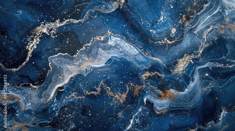 Abstract blue and gold marble texture. Perfect for backgrounds, social media posts, or websites. Abstract blue and gold marble texture. Perfect for backgrounds, social media posts, or websites.