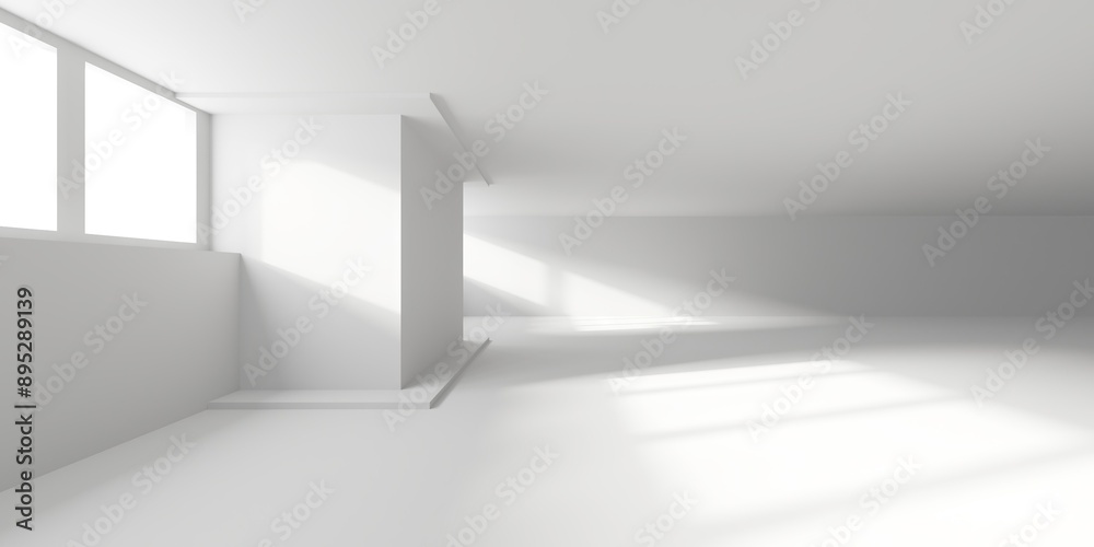 White elegant empty space. White wall room background. Abstract interior White elegant empty space. White wall room background. Abstract interior