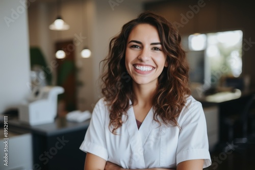 Portrait of a smiling female dentist