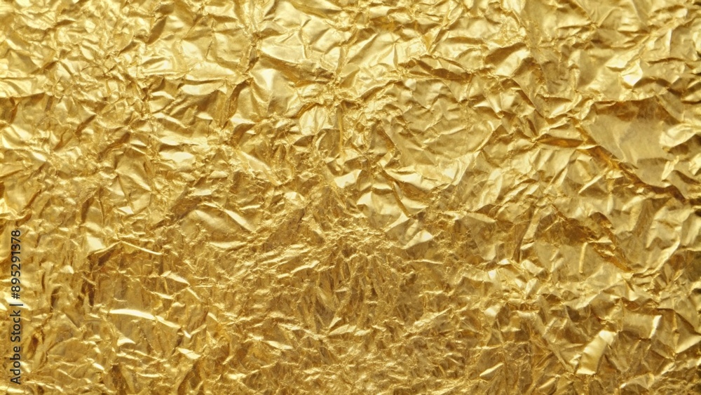 Shiny gold wall with crumpled metallic foil texture, seamless repeat pattern, modern luxury gilded age backdrop Shiny gold wall with crumpled metallic foil texture, seamless repeat pattern, modern luxury gilded age backdrop