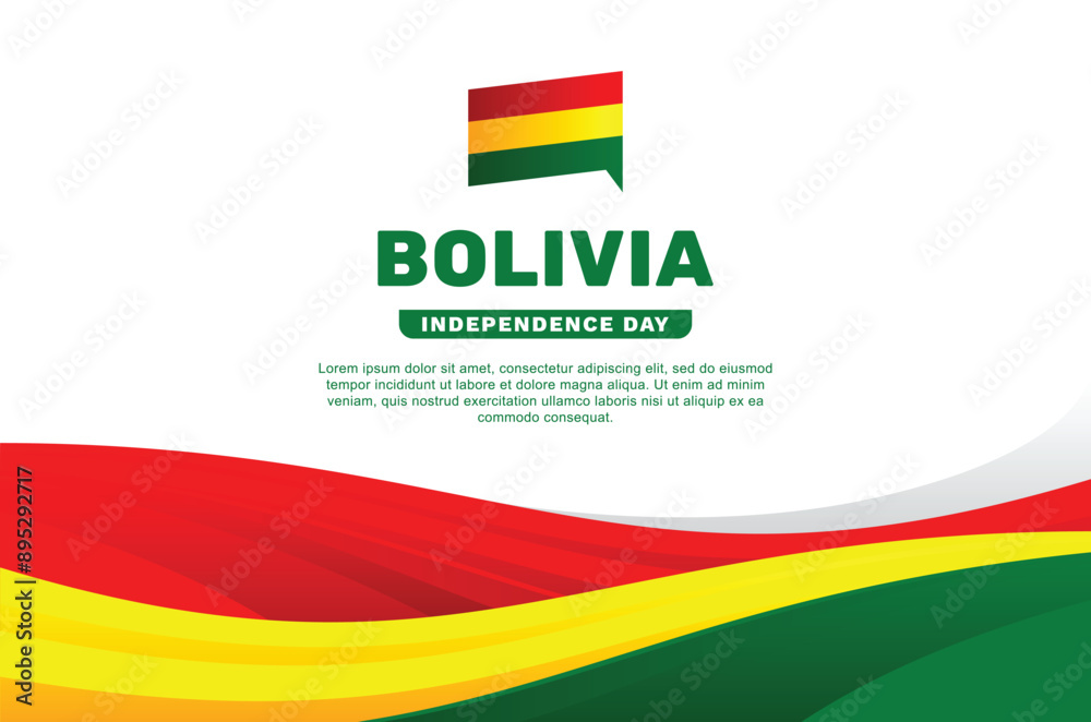 Fototapeta premium Bolivia Independence Day Background Design