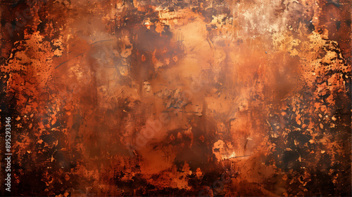 Vector of Rusted copper texture in realistic style, background image art photo