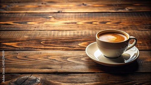 Cup of coffee sitting on a rustic wooden table, beverage, caffeine, morning, drink, aromatic, hot, breakfast, roasted, aroma, cozy