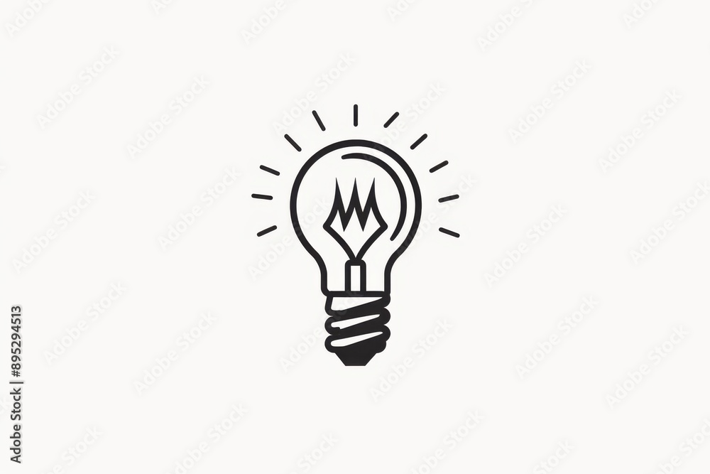 Glow of Illumination: silhouette of a light bulb shining brightly Glow of Illumination: silhouette of a light bulb shining brightly