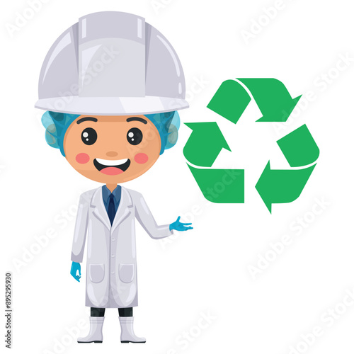 Concept of sustainability and responsible management of resources in the food industry.  Eco-friendly practices, recycling and waste reduction to minimize environmental impact. Food engineer