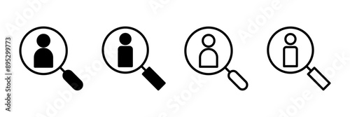 Hiring icon vector isolated on white background. Human resources concept. Recruitment. Search job vacancy icon. Hire. Find people icon