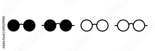 Glasses icon vector isolated on white background. Stylish Eyeglasses. Glasses vector. Optical concept