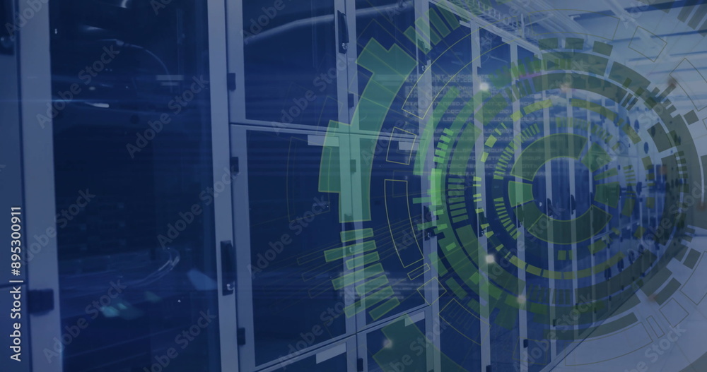 Image of scope and data processing over computer servers