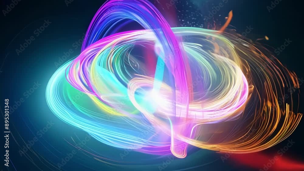 A whirlwind of vibrant colors and shapes embodying the speed and agility of artificial intelligence powered by neural networks.